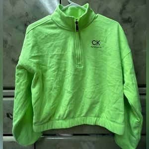 calvin klein crop quarter zip